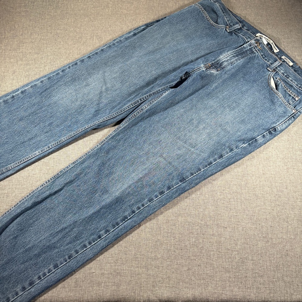 Harley-Davidson Boot Cut Jeans Mens 42x34 Blue Denim Genuine MotorClothes